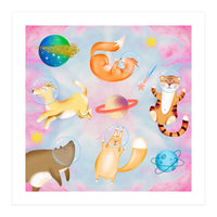 Happy Animals In The Space (Print Only)