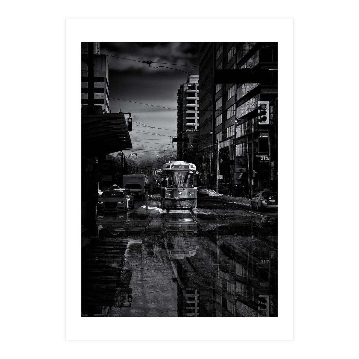 The 512 St. Clair Streetcar Toronto Canada Reflection (Print Only)