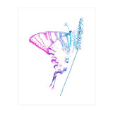 Swallowtail On Grass in Pinquoise (Print Only) thumbnail