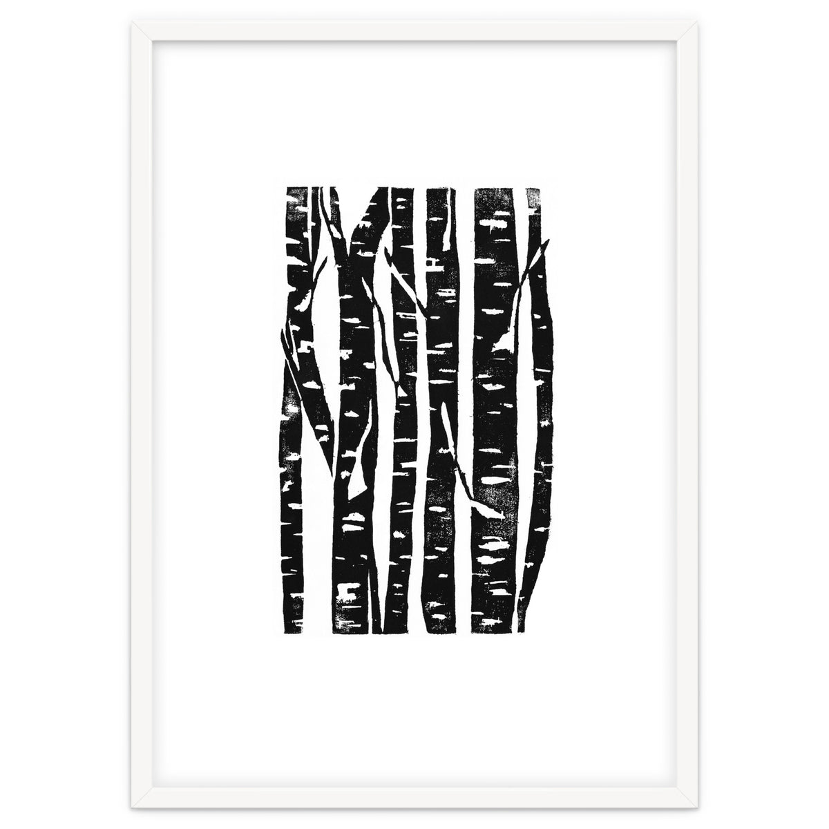 Woodcut Birches