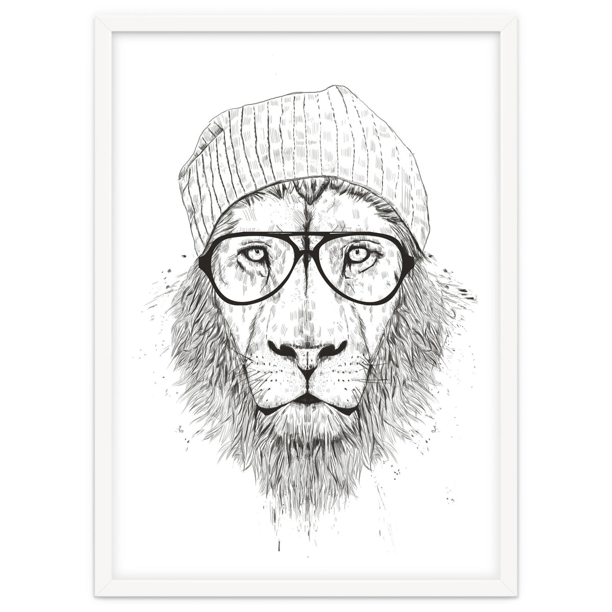 Cool Lion Bw