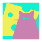 Big Cheese Lilac Cat  (Print Only) thumbnail