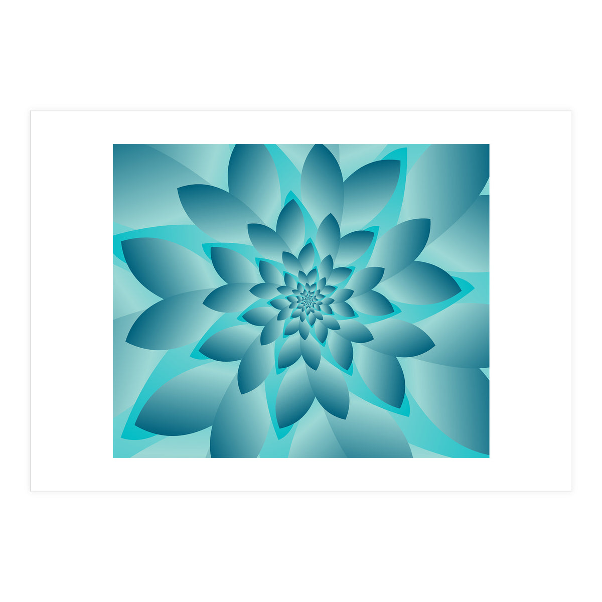 Abstract Modern Optical Illusion Floral Design Art (Print Only)