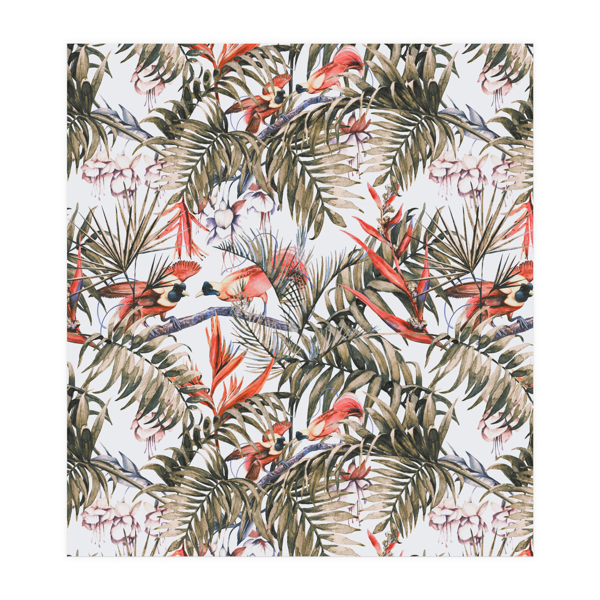 Exotic birds in the jungle paradise (Print Only)