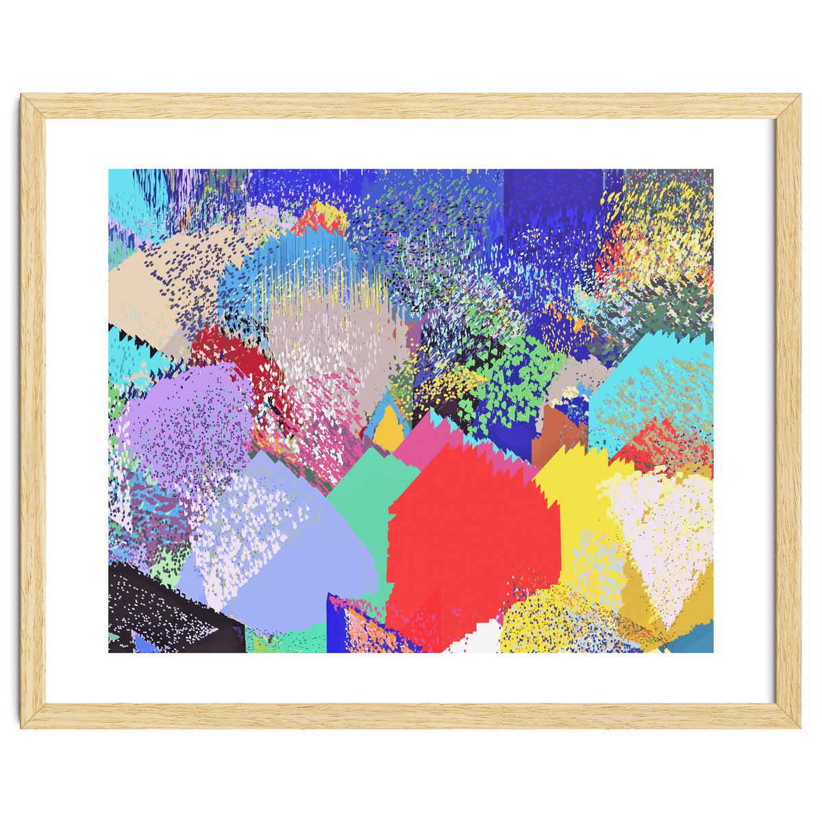 Modern Life, Abstract Contemporary Graphic Design, Eclectic Colorful Shapes