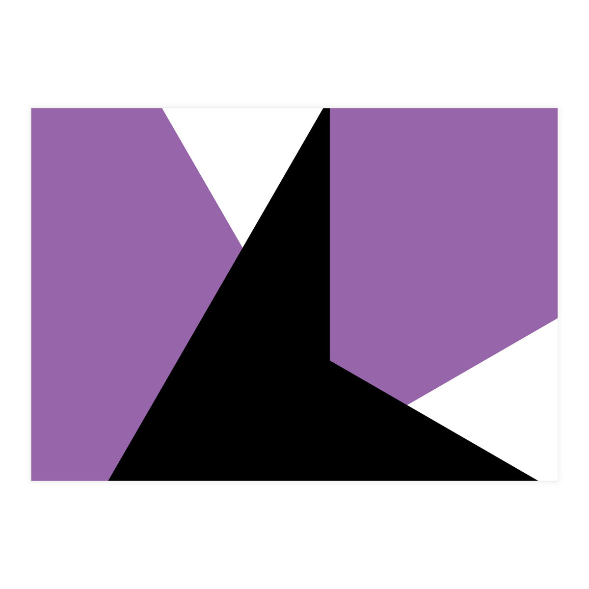 Geometric Shapes No. 64 - purple & black (Print Only)