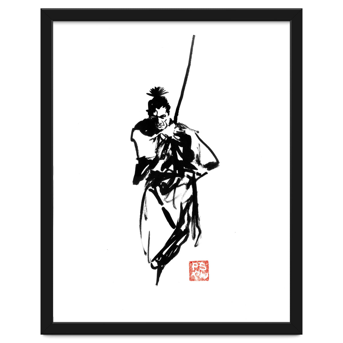Samurai and sword