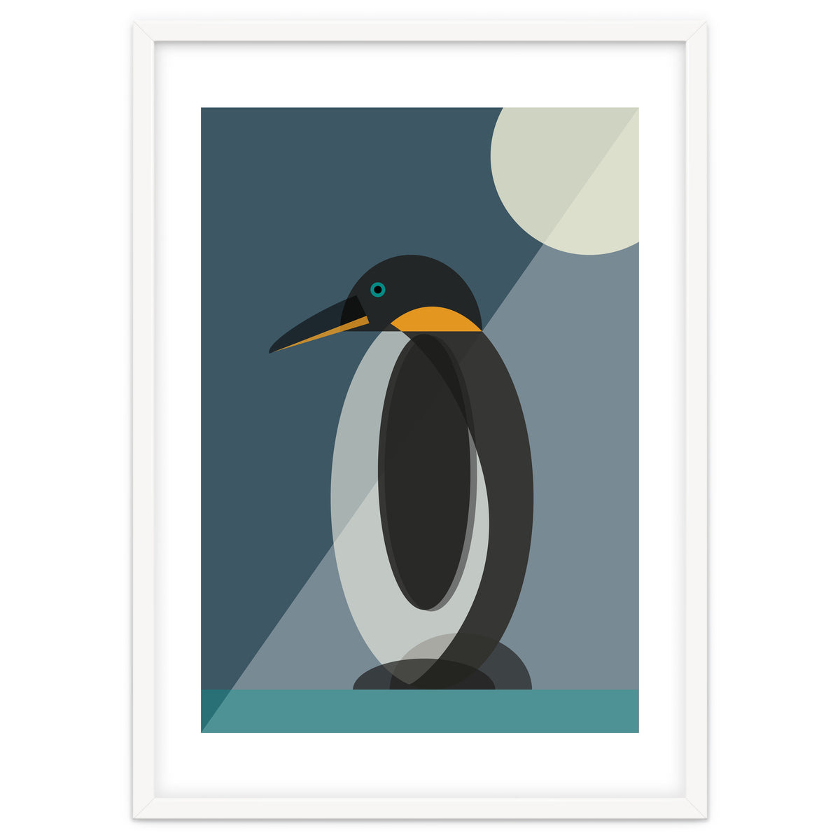 Mid Century Geometric Penguin