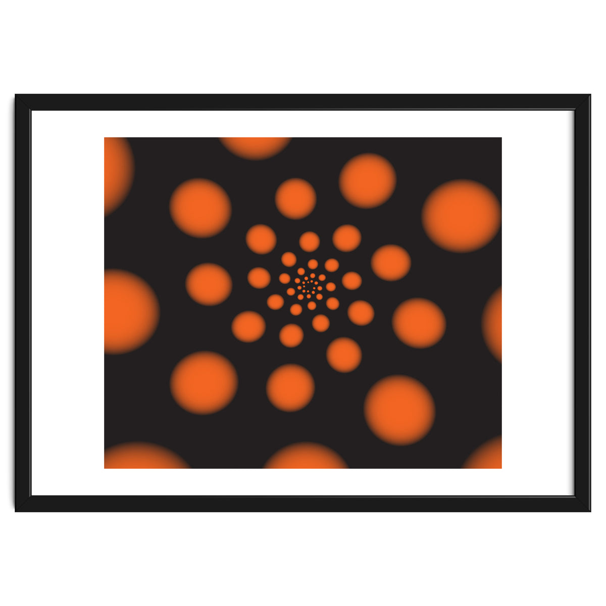 Orange Spiral Dots
