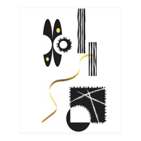 Black & White Abstract No. 3 | gold (Print Only)