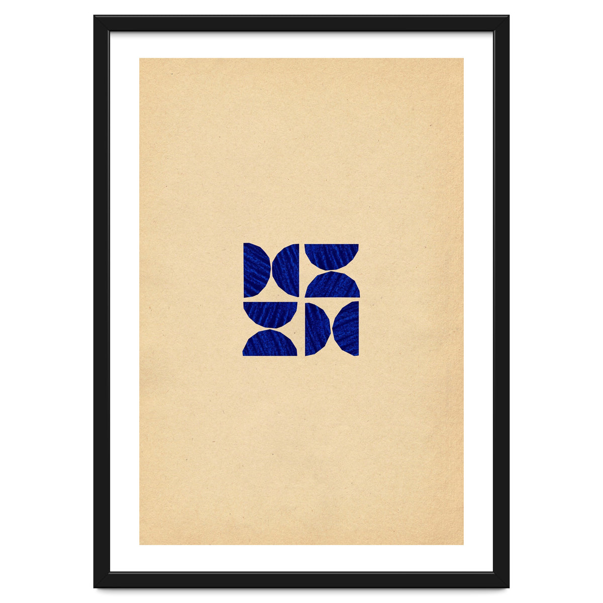 Ultramarine abstract shapes