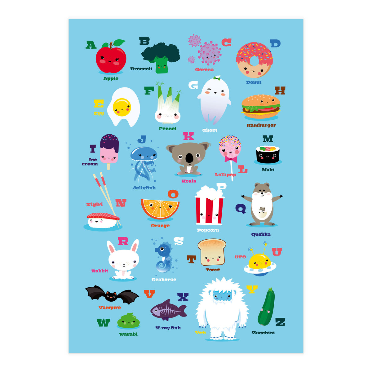 Nursery Kawaii Abc (Print Only)