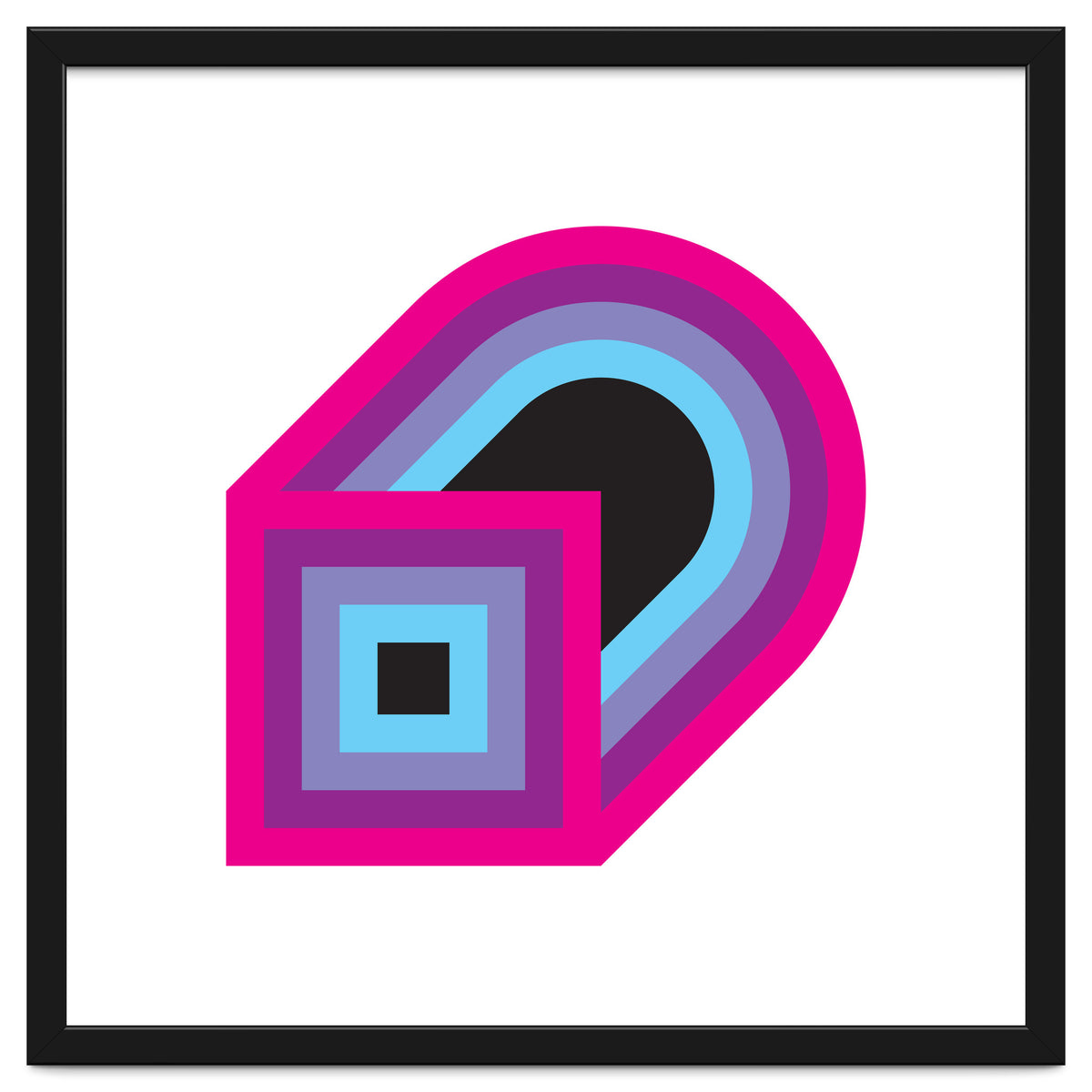 Geometric Shapes No. 41 - purple, blue & lilac