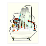 Tiger in the Bath, funny Bathroom Humour (Print Only) thumbnail