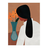 Modern Boho Woman with Flowers (Print Only) thumbnail