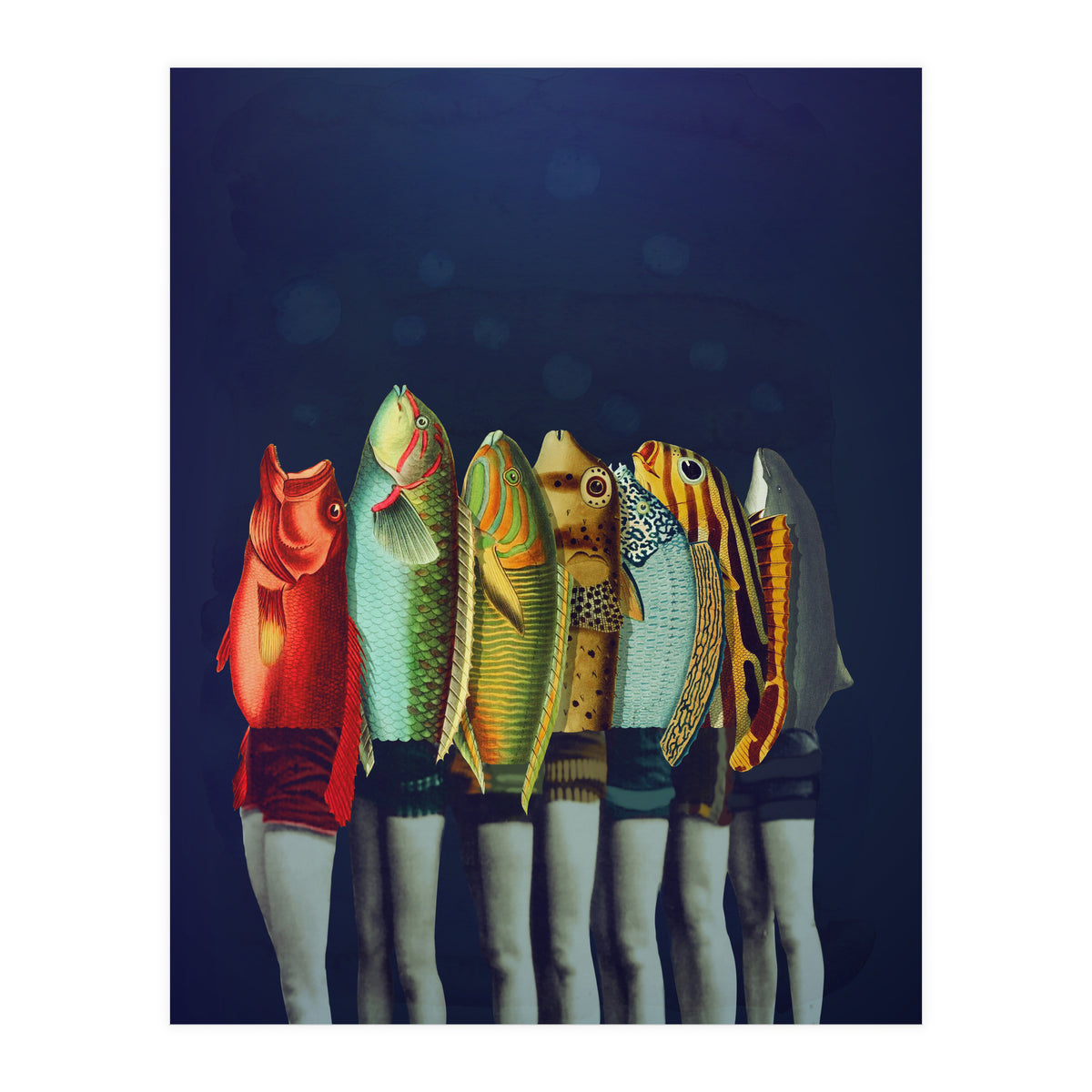 A Gaggle Of Reverse Mermaids (Print Only)