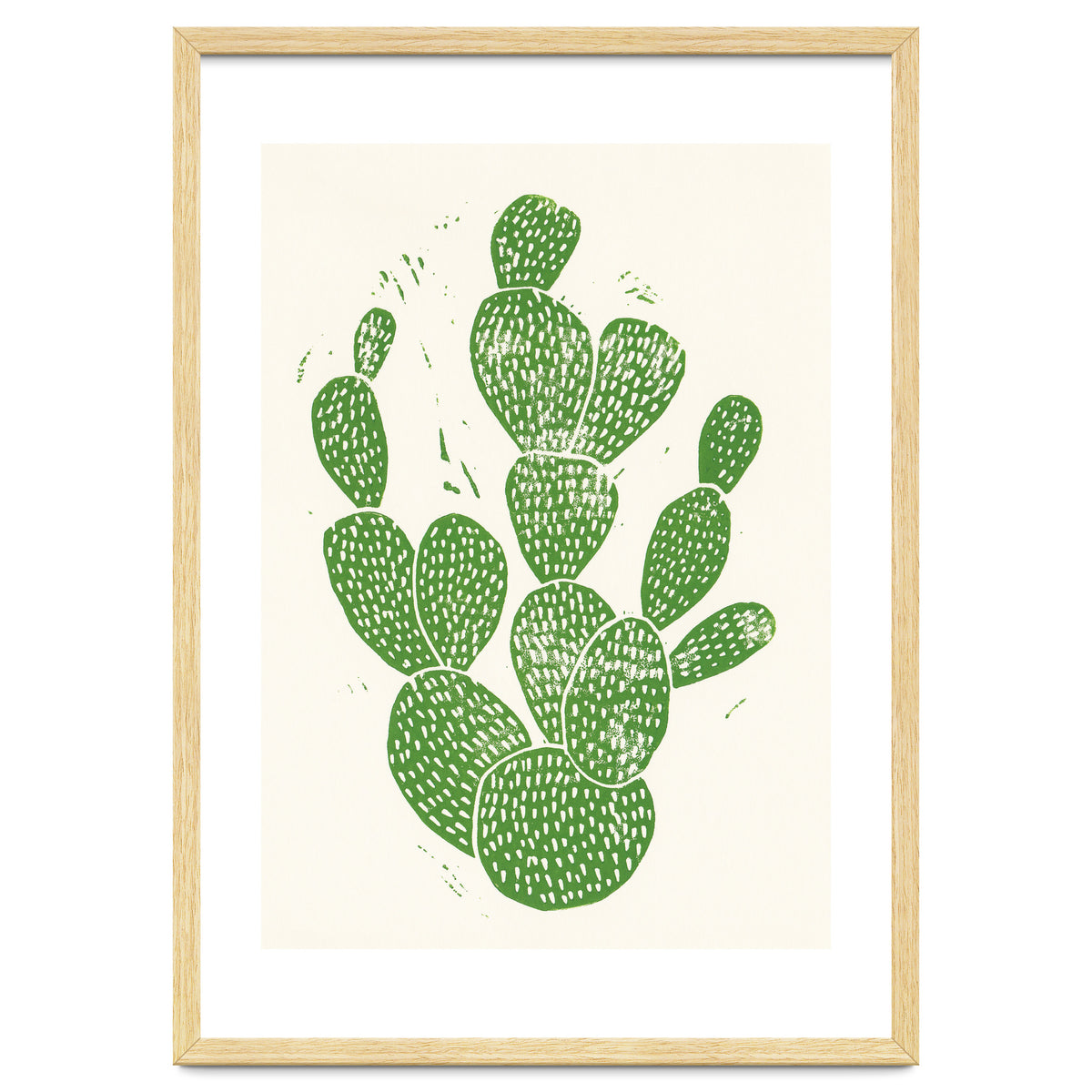 Linocut Cacti #1