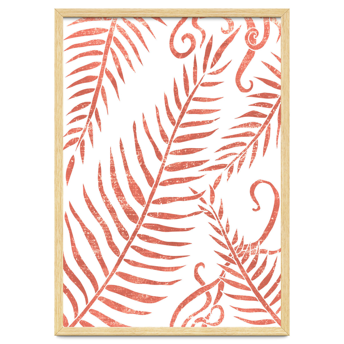 Abstract Terracotta Leaves 2 - Burnt Orange