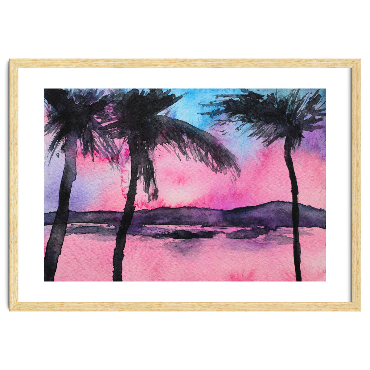 Tropical sunset || watercolor