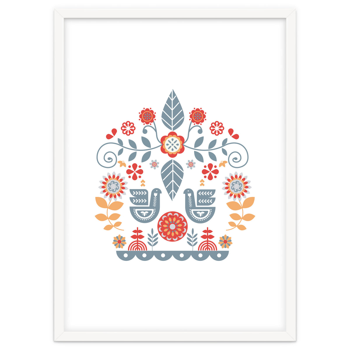 Scandinavian Folk Art Pattern