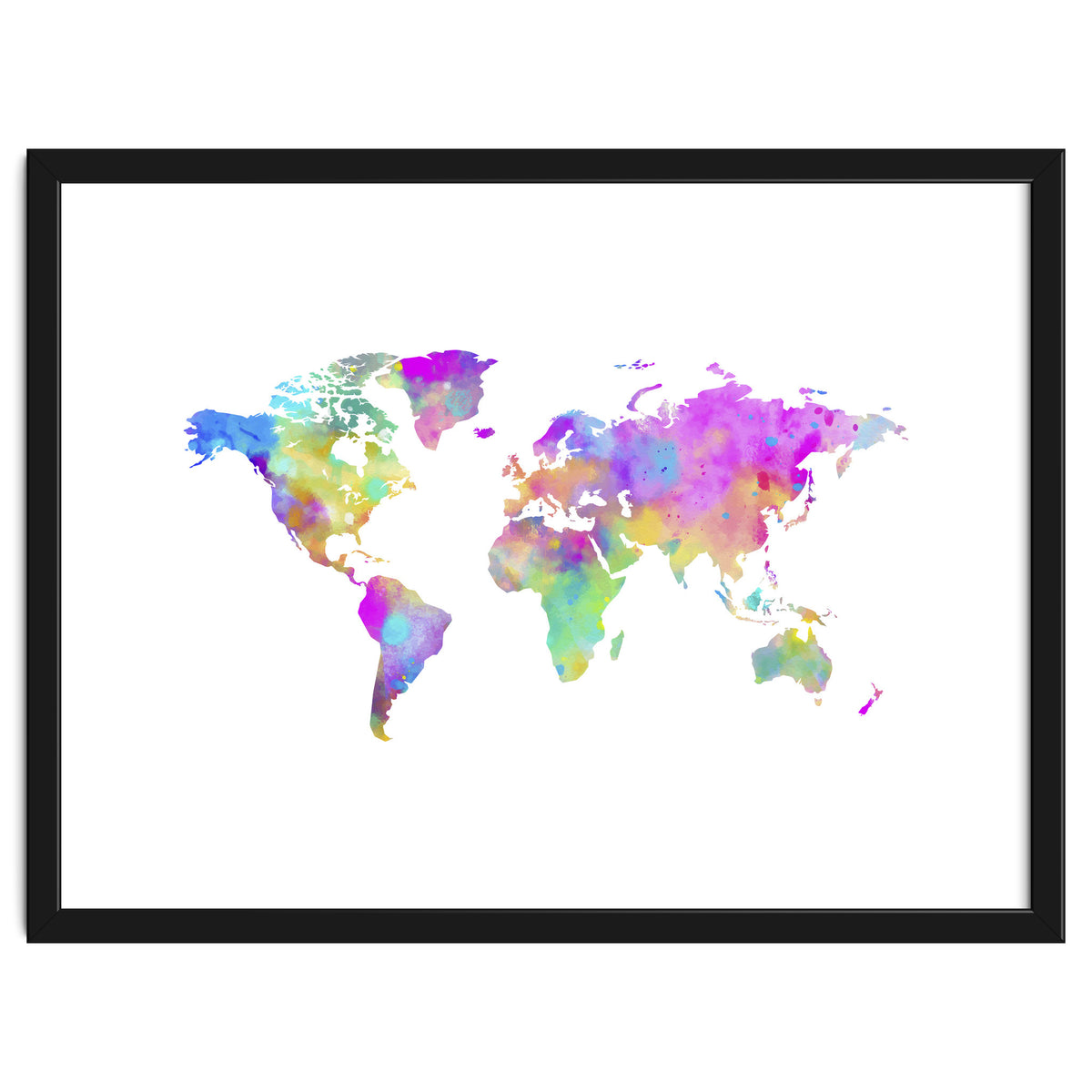 Colorful Watercolor Map