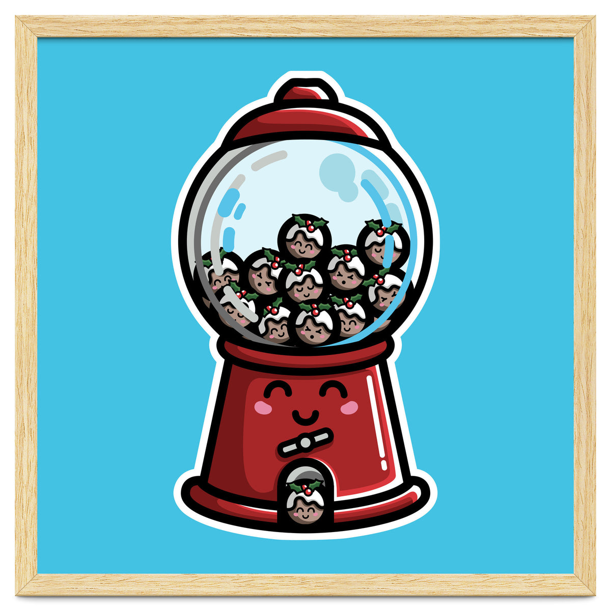 Kawaii Cute Christmas Pudding Gumball Machine