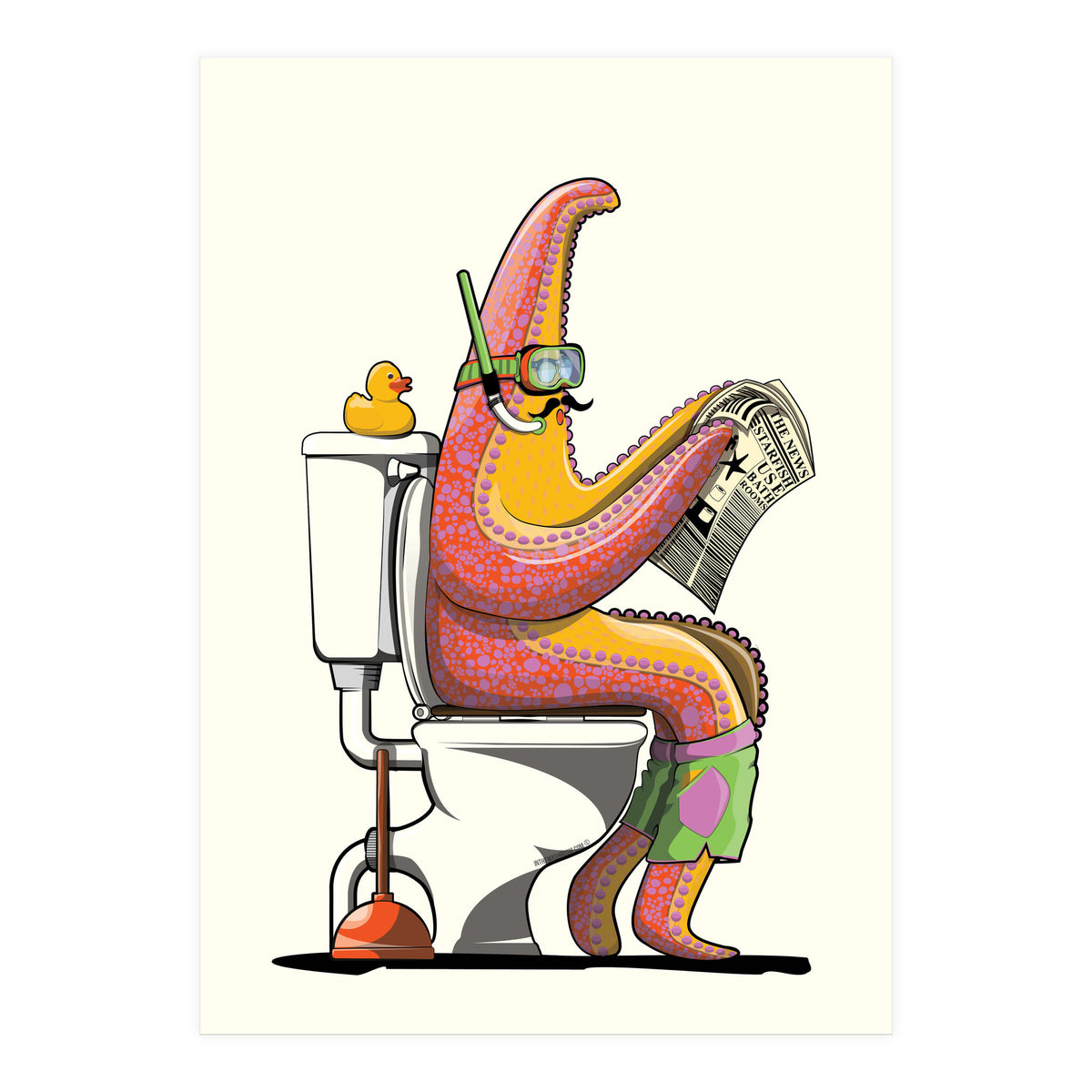 Starfish on the Toilet (Print Only)