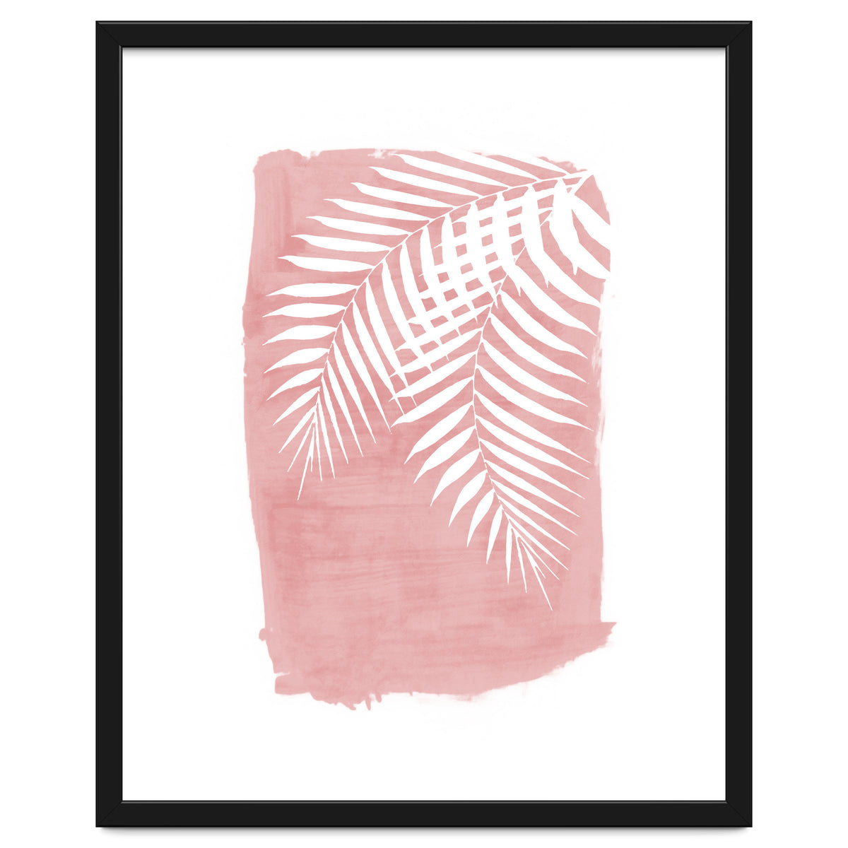 Palm Leaves On Pink