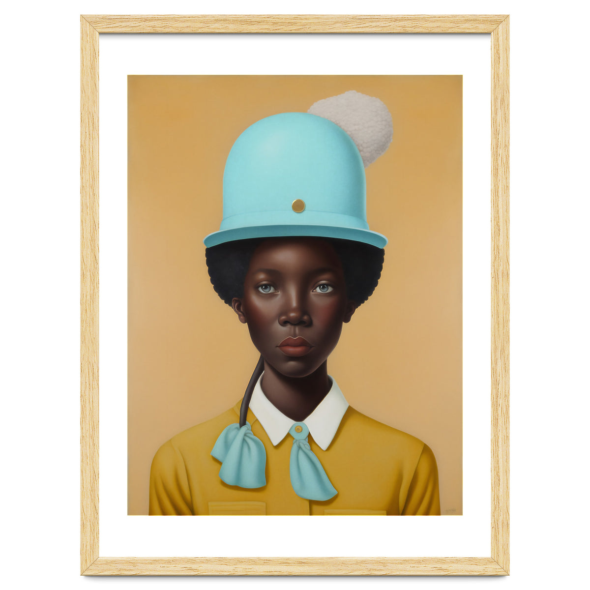 Girl in Hat Portrait Painting