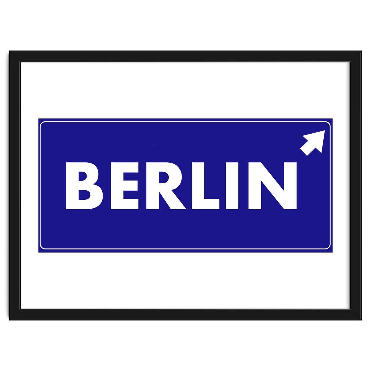 Let`s go to Berlin, Germany! Blue road sign