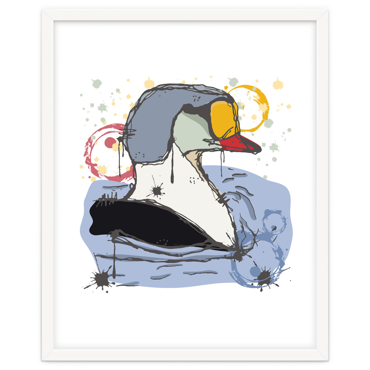 Male King Eider Duck Sketch