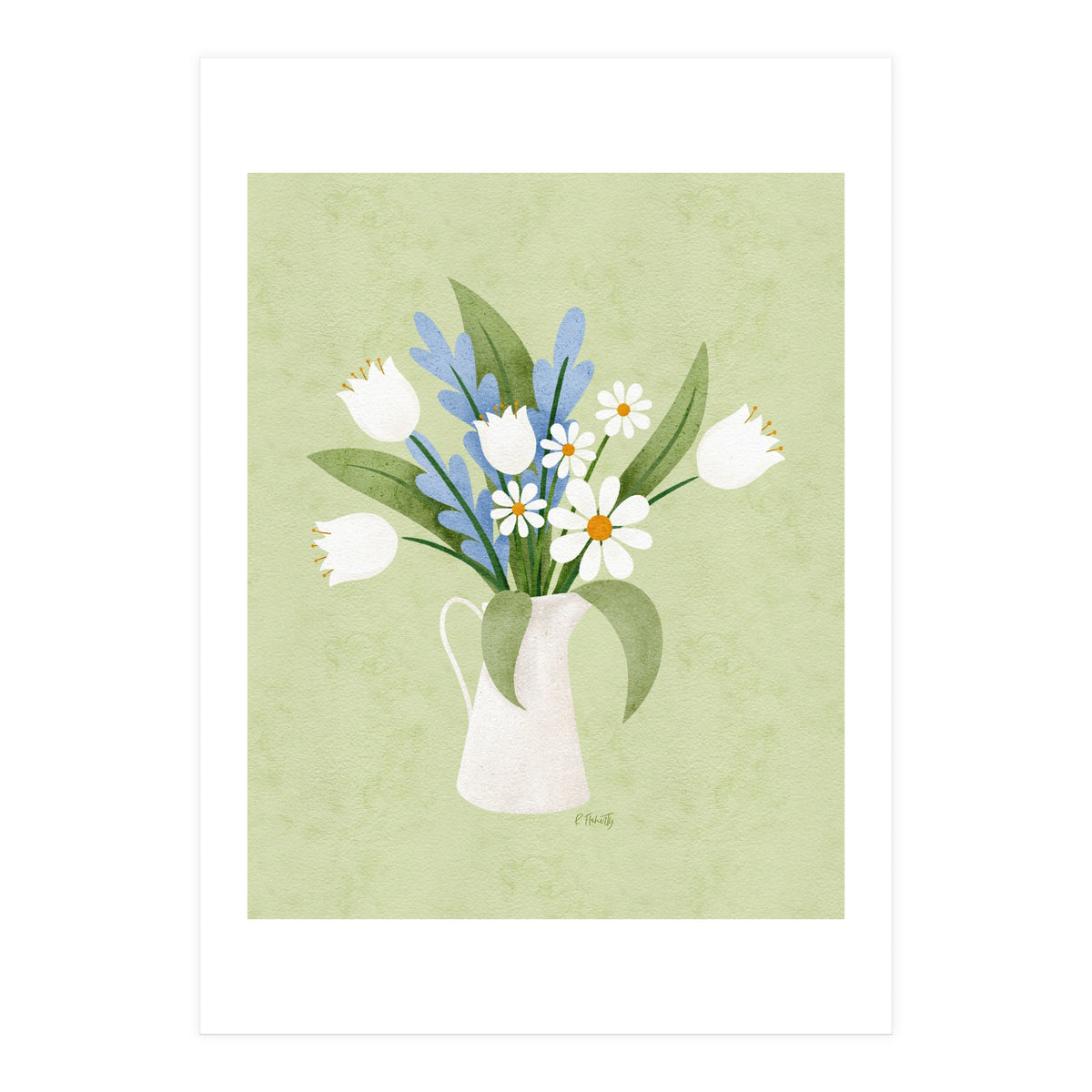 Green Spring Vase (Print Only)