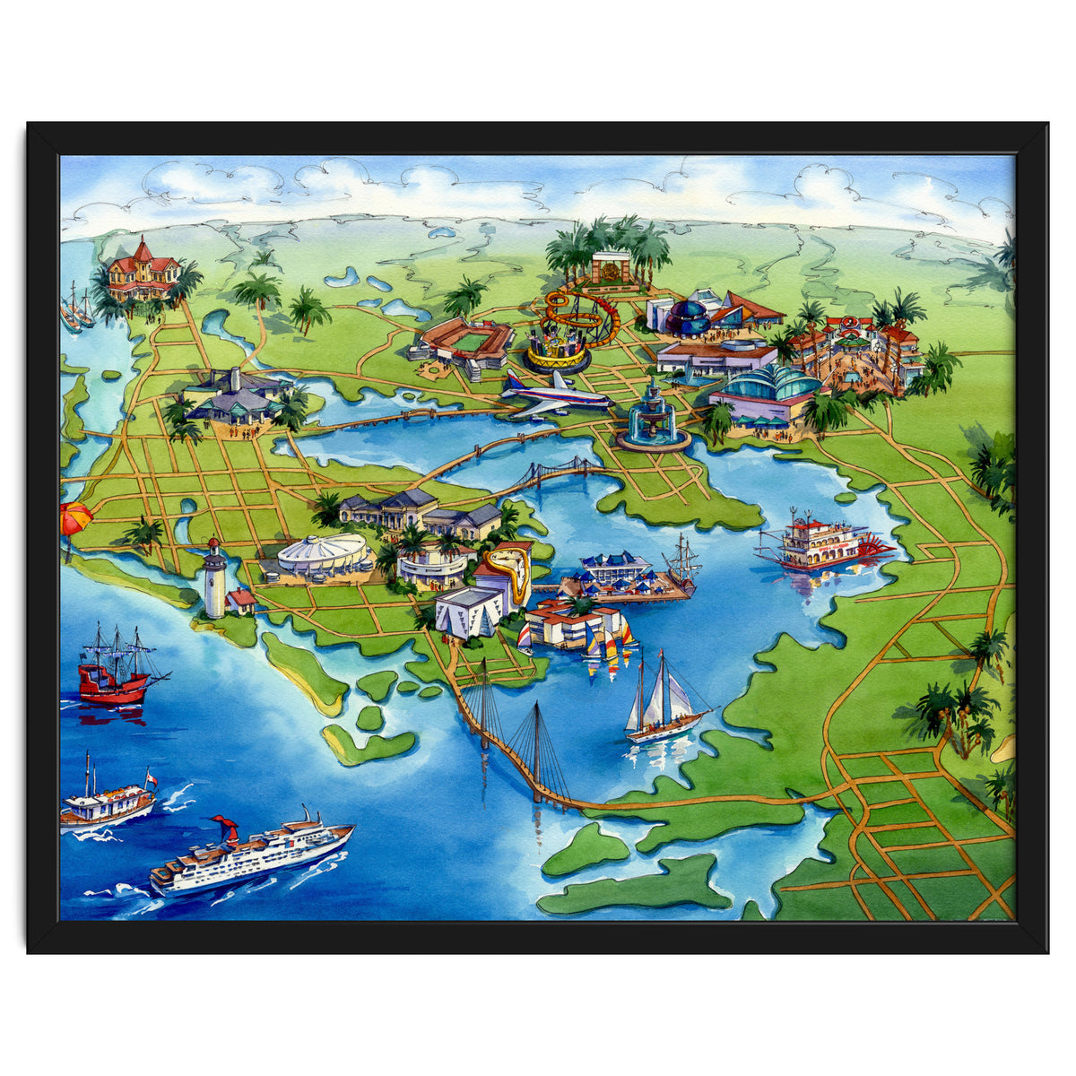 Tampa Bay Illustrated Map