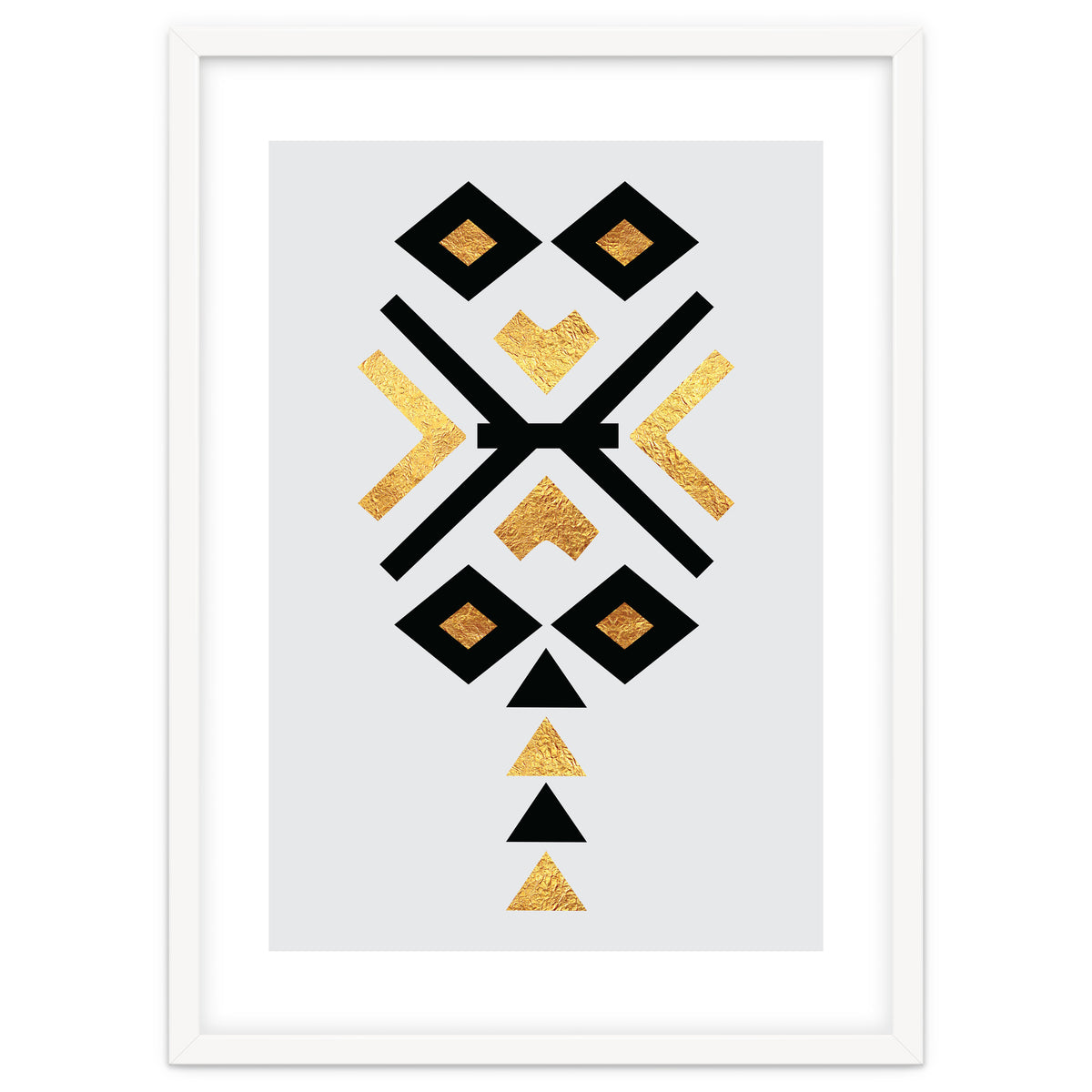 Gold And Black Abstract Tribal