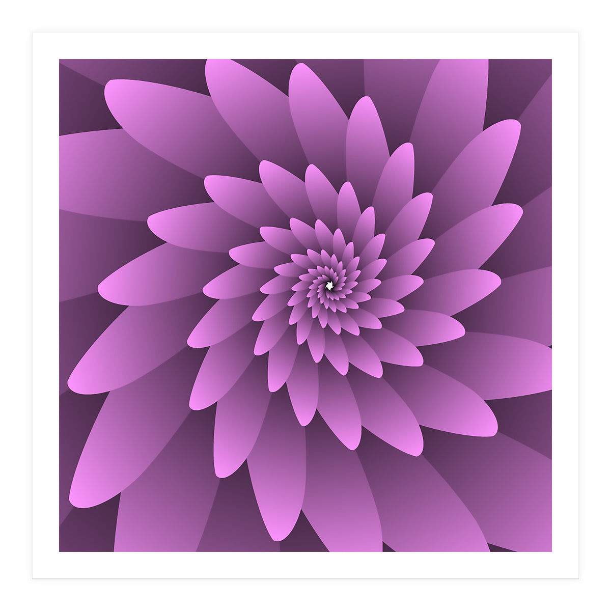 3 D Floral Modern Pink Art (Print Only)