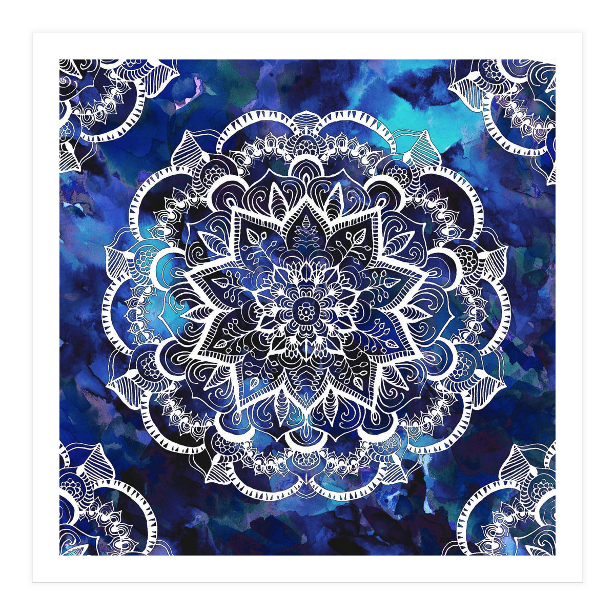 Queen Starring of Mandalas Navy (Print Only)