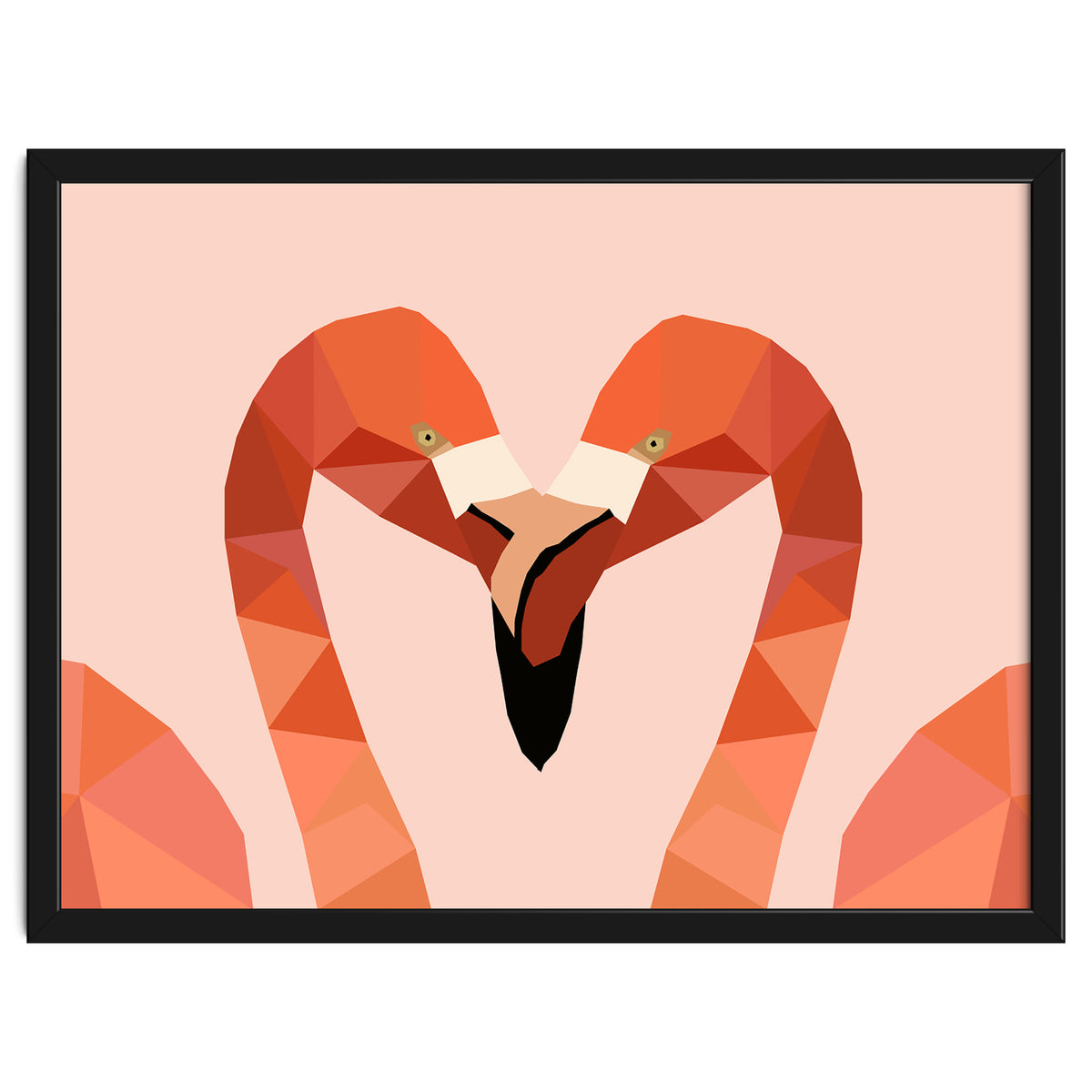 Flamingo Bird Low Poly Art