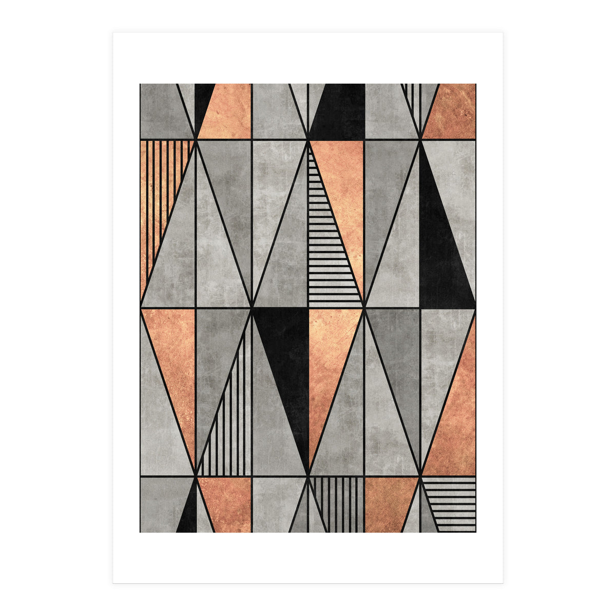 Concrete and Copper Triangles (Print Only)