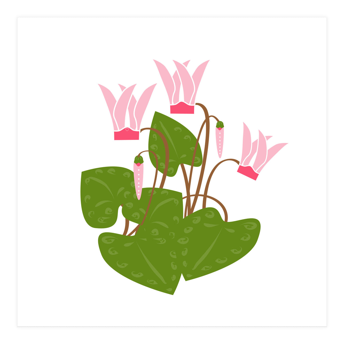 Cascading Cyclamen (Print Only)