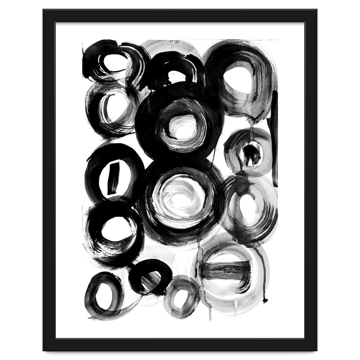 Black and White Ink Circles