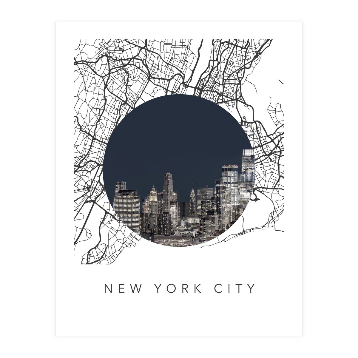 New York City Streets Collage (Print Only)