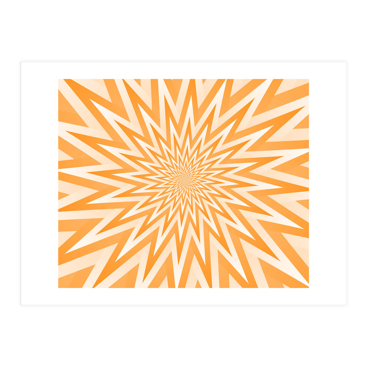 Abstract Orange Geometric Design Art (Print Only)