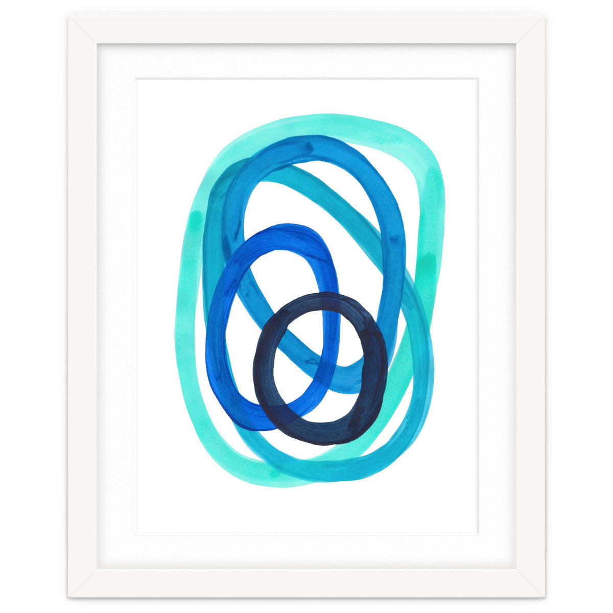 Marine Blues Blue Teal Turquoise Navy Blue Nesting Circles