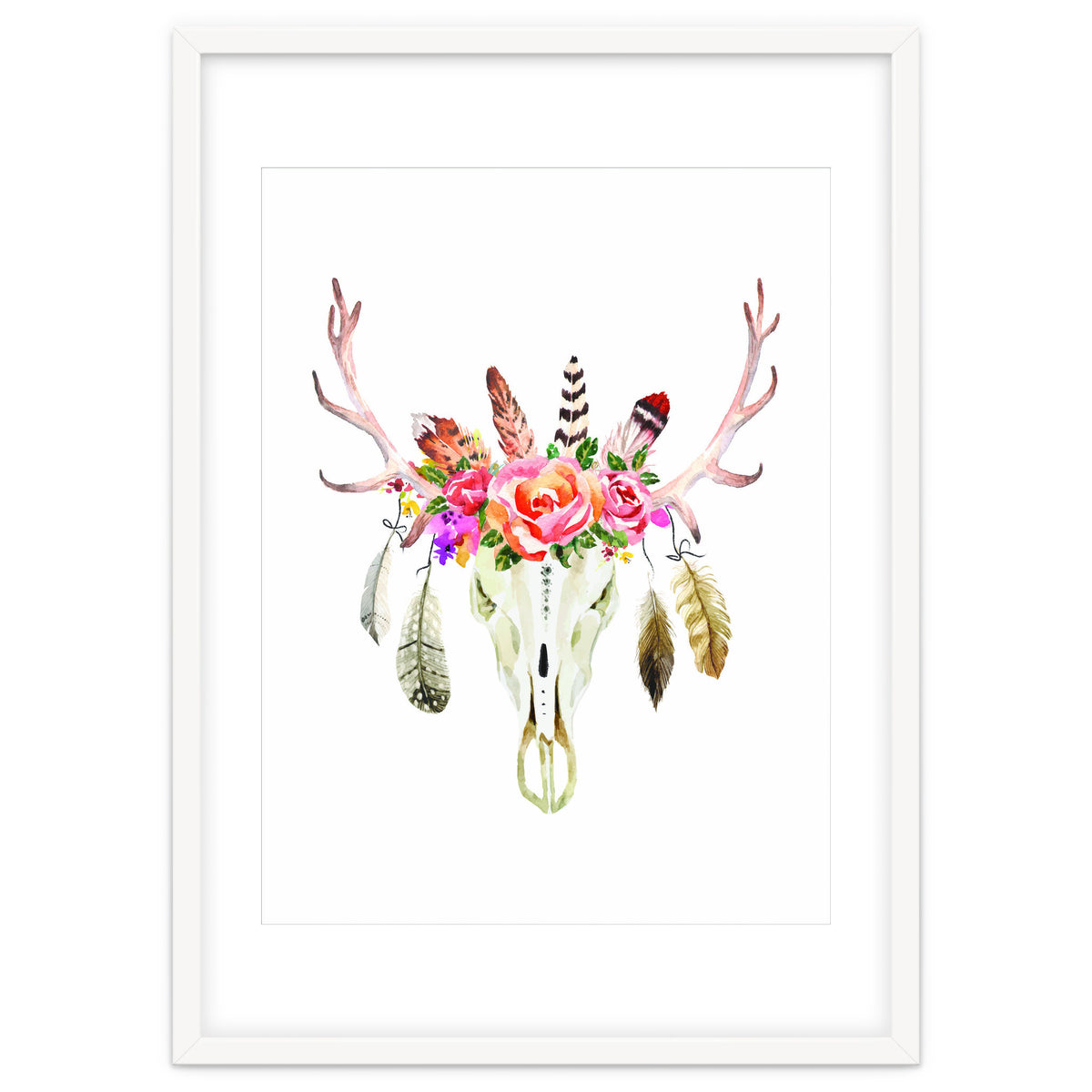 Boho Cow Skull