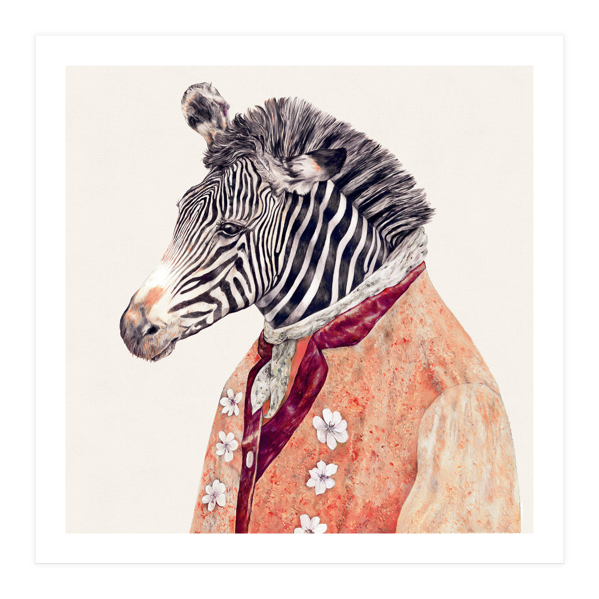 Zebra Cream (Print Only)