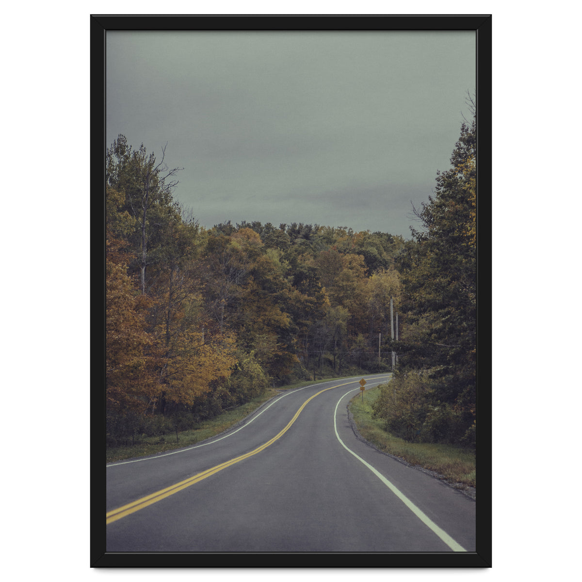Fall Road in Upstate New York