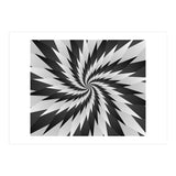 3D Abstract Swirl Monochrome Art (Print Only) thumbnail