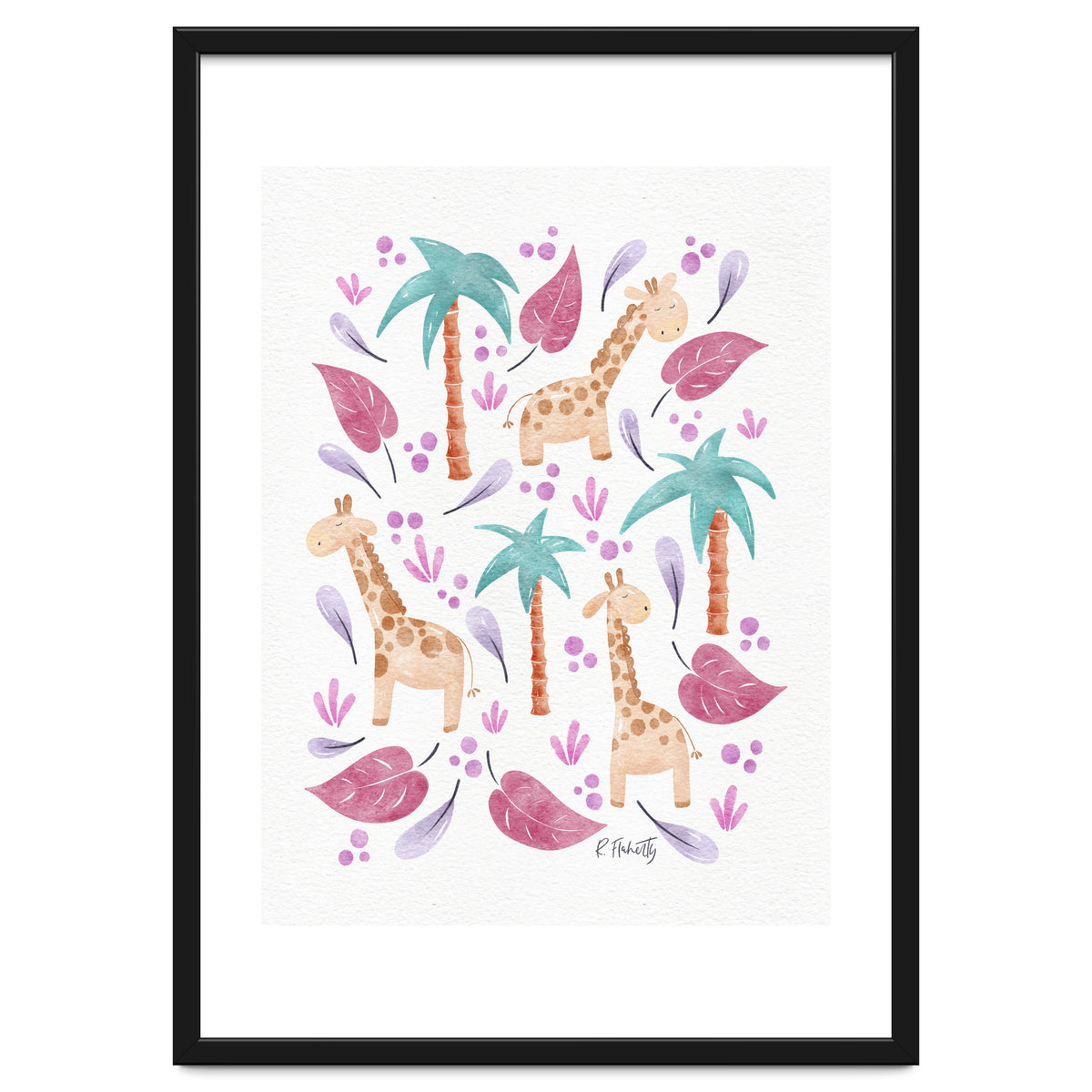 Jungle Giraffes | Pink