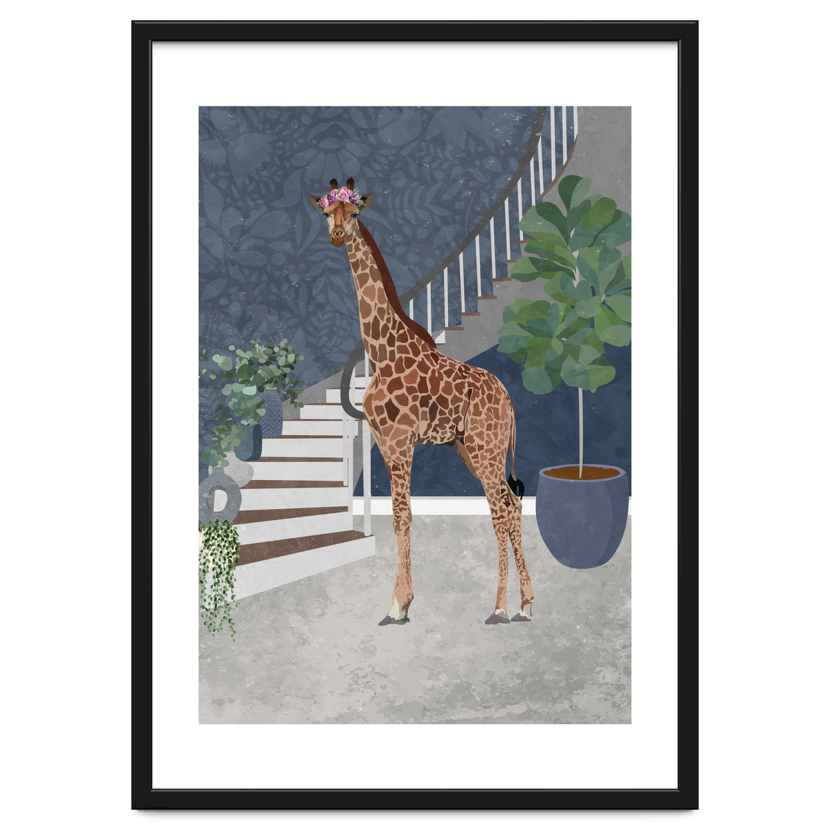 Giraffe in a Victorian House