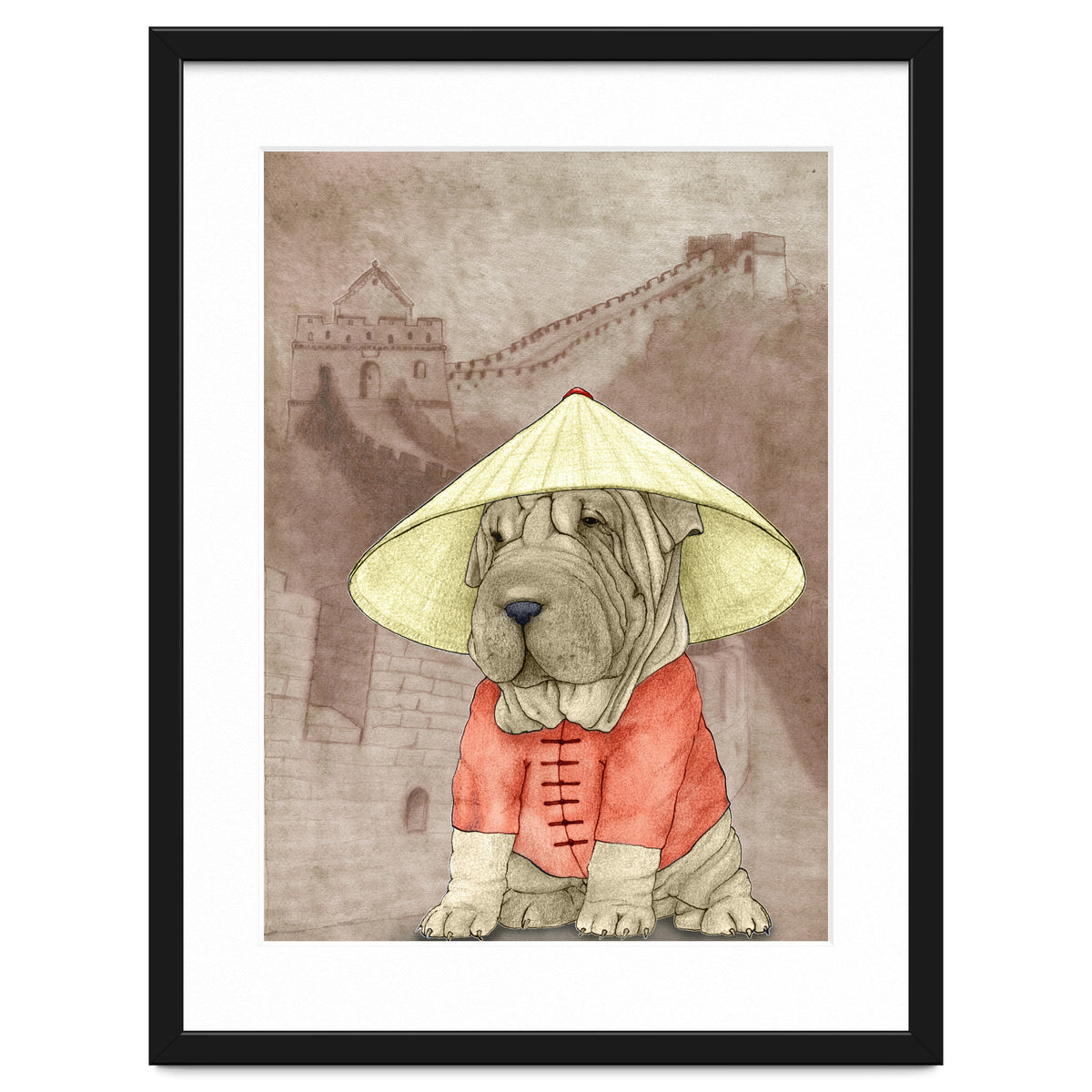 Sharpei With The Great Wall